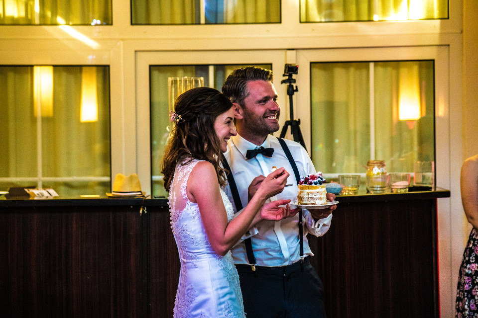 Hochzeitstorte bei einer Hochzeit im Restaurant Seeblick Trebus