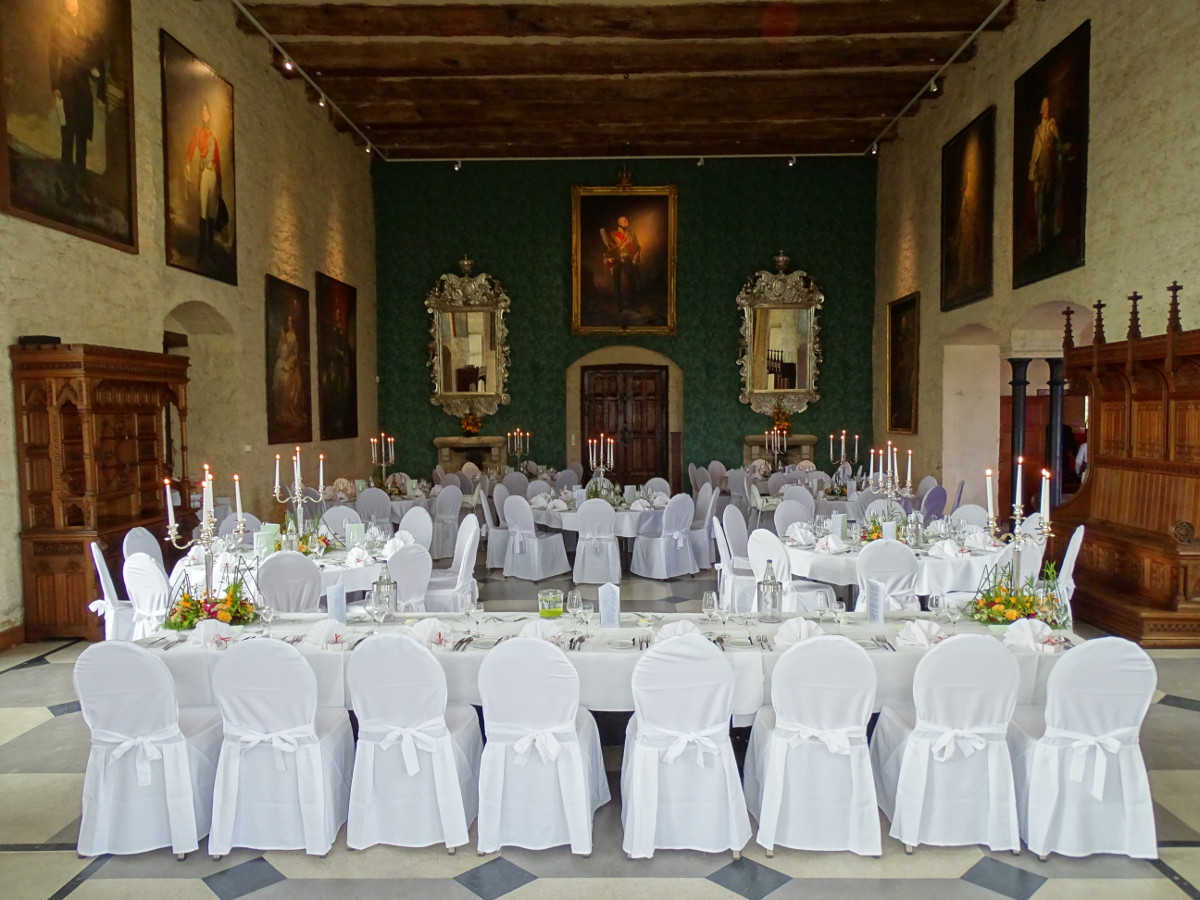 Schloss Marienburg Saal bei der Hochzeit